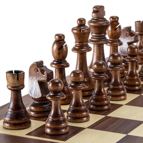 32pcs wooden chess - wooden, pieces