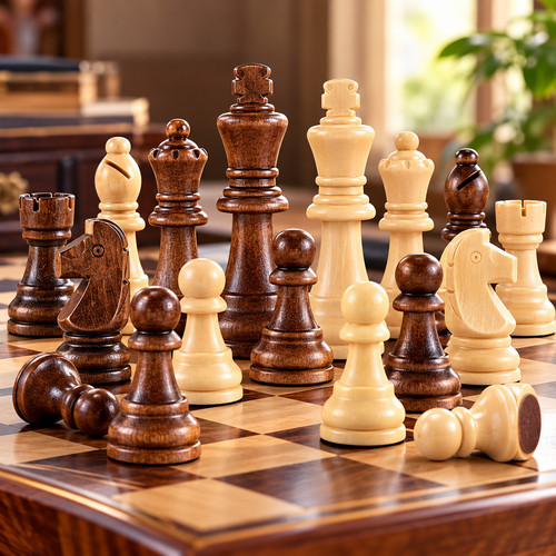 New pcs wooden chess pieces - new,